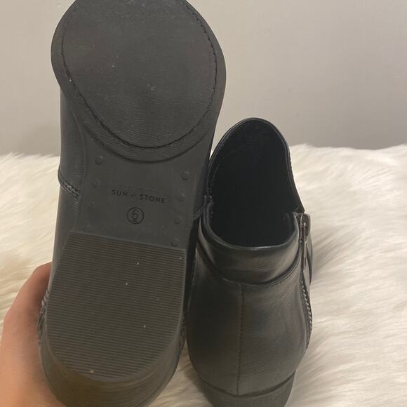 NWT Sun Stone Abby Double Zip Booties Black 6M - Picture 7 of 10